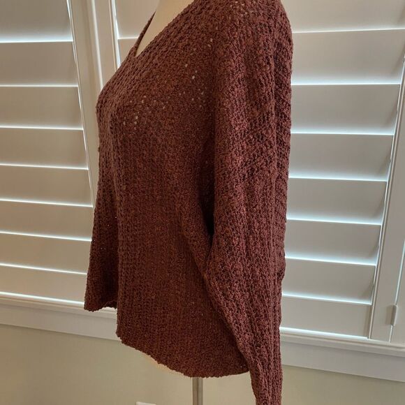 Size M/L open back woven deep dusty rose sweater Debut - Picture 5 of 7